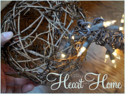 Step 2: Insert The Lights Inside Grapevine Orb
