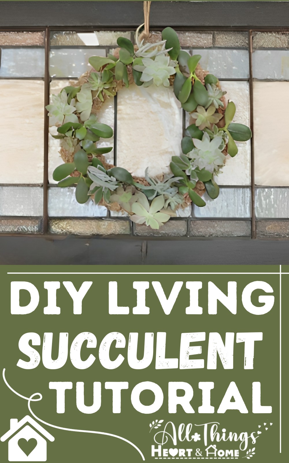DIY Living Succulent Wreath Tutorial