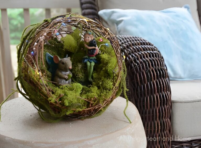 How To DIY String Light Fairy Garden
