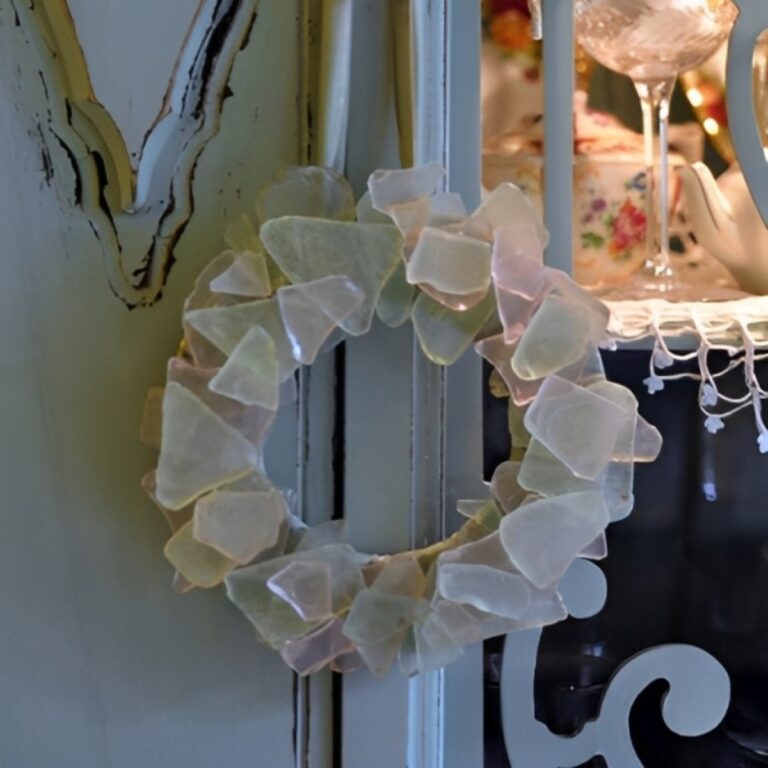 How To DIY Sea Glass Wreath For Summer