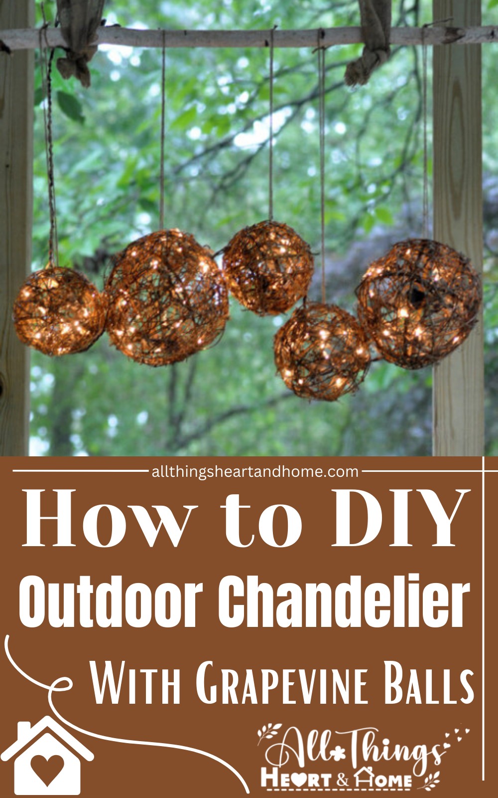How to DIY Outdoor Chandelier