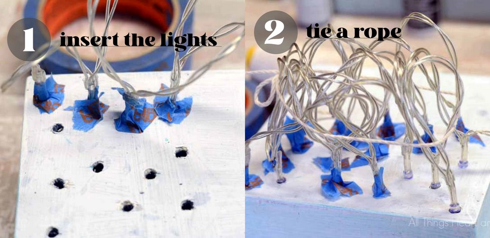 inserting the lights