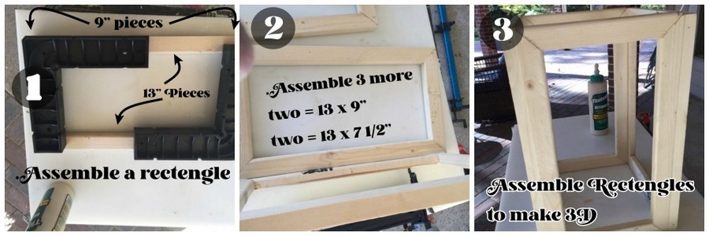 Step 3 for DIY Wood Lanterns For Outdoor: Assemble Basic Lantern Structure