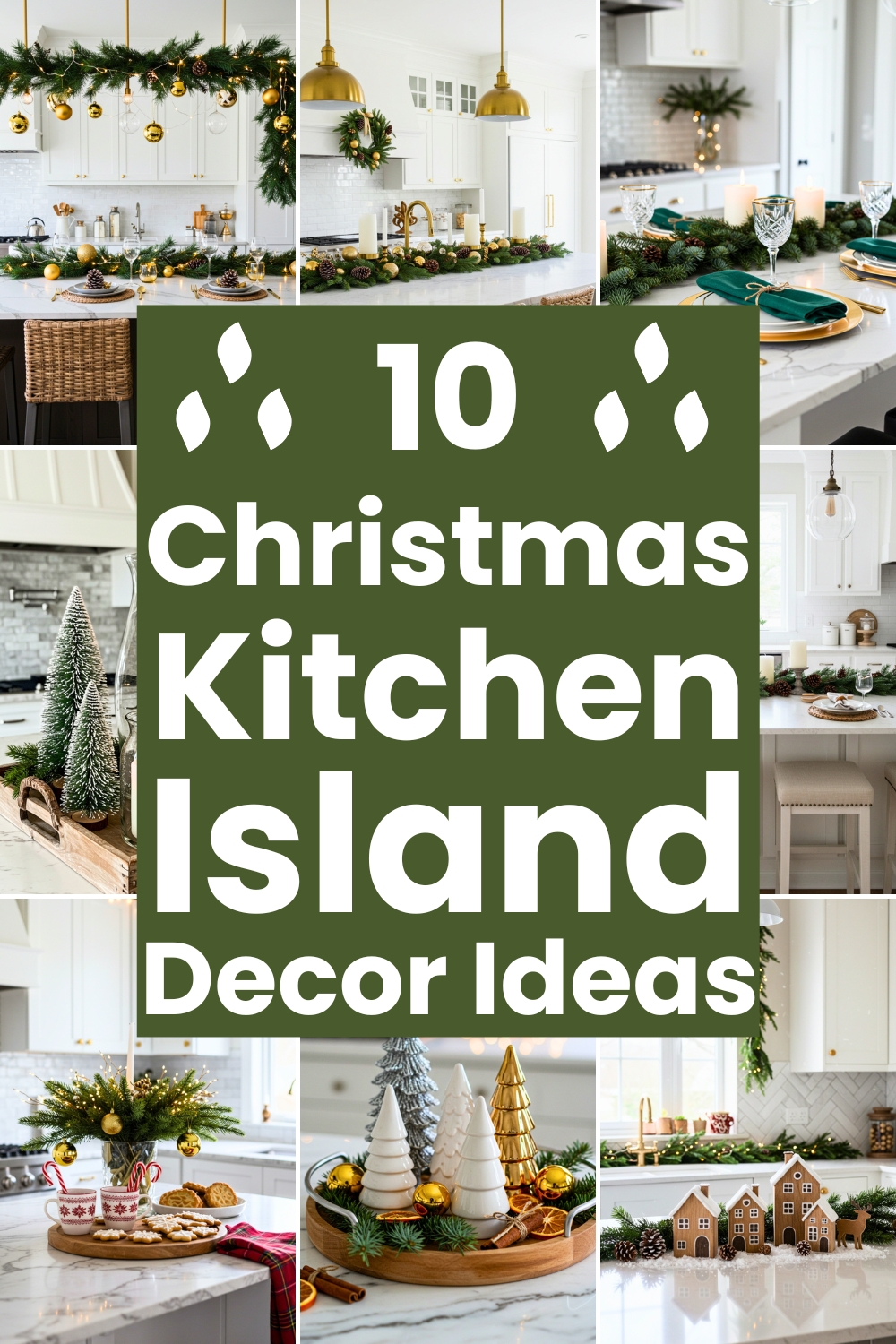 10 Christmas Kitchen Island Decor ideas