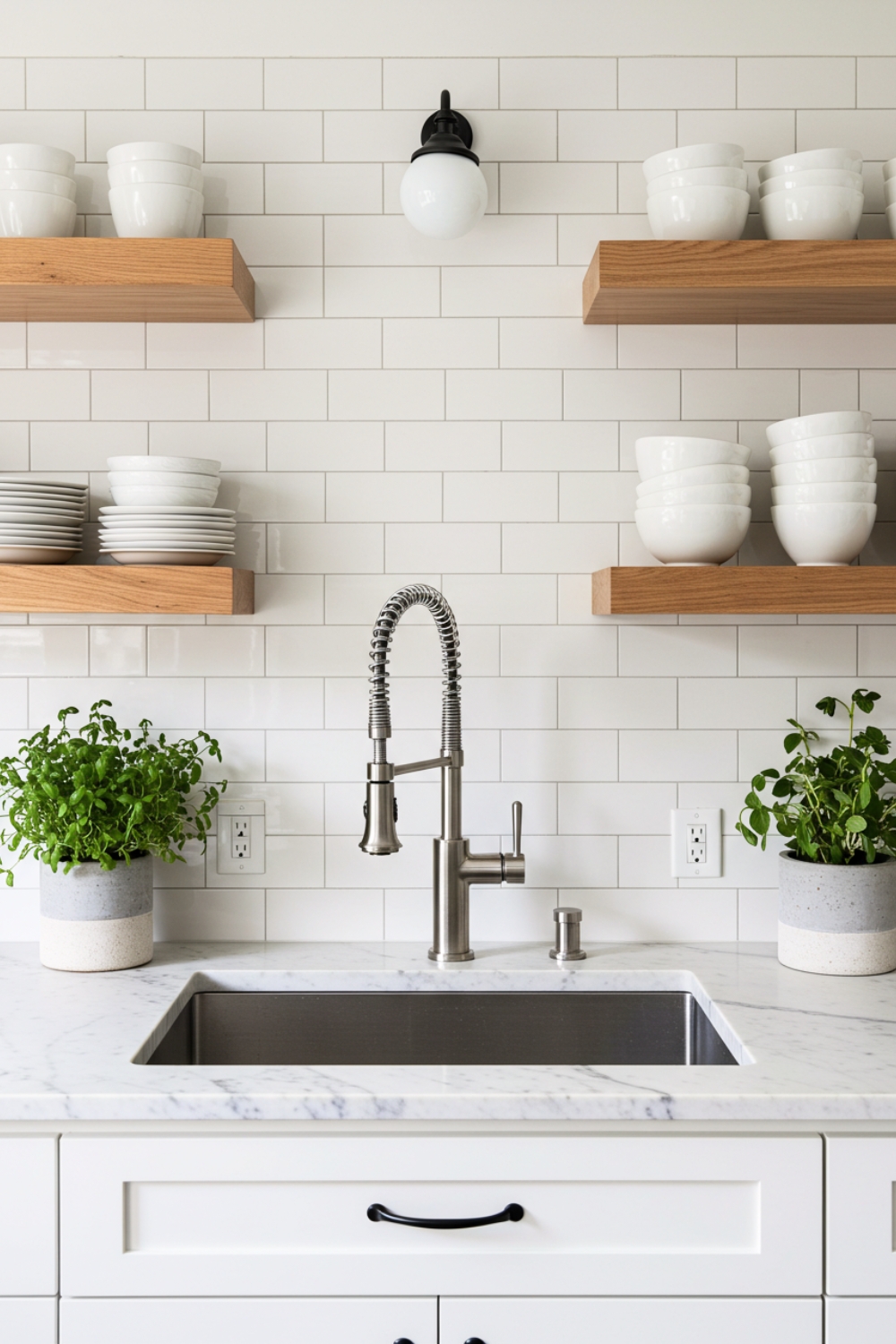 Minimal Modern Farmhouse Kitchen Sink Vignette