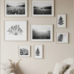 Minimalist Gallery Wall Decor With Arranged Rectangular Photo Frames
