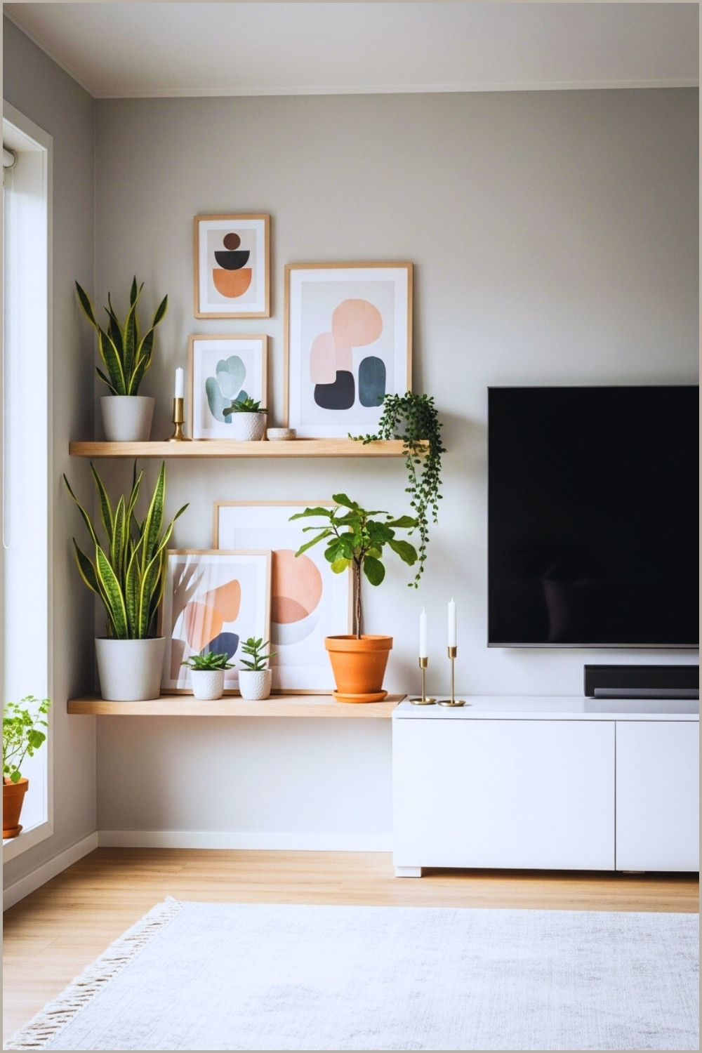 Modern Living Room Entertainment Center Minimalist Style Wall