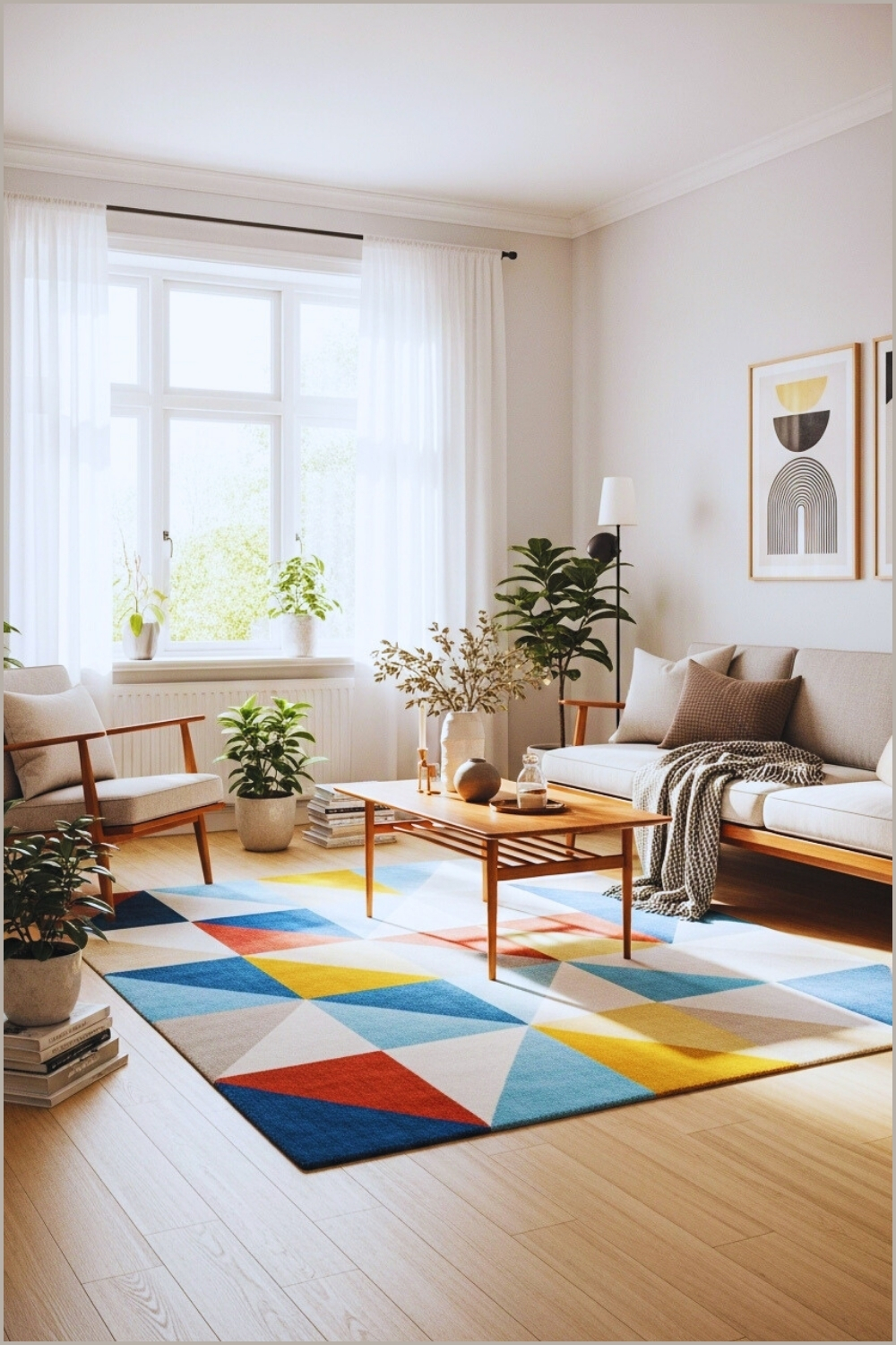 Modern Living Room Minimalist Scandinavian Design Large Window