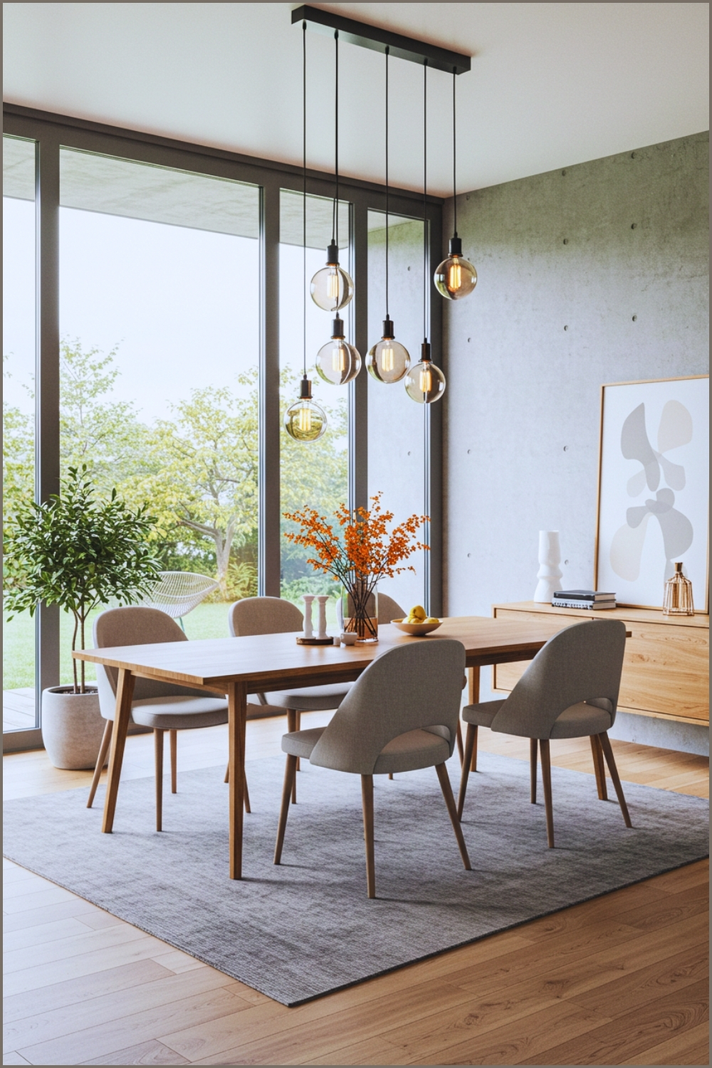 Modern Minimalist Dining Room With A Scandinavian Touch