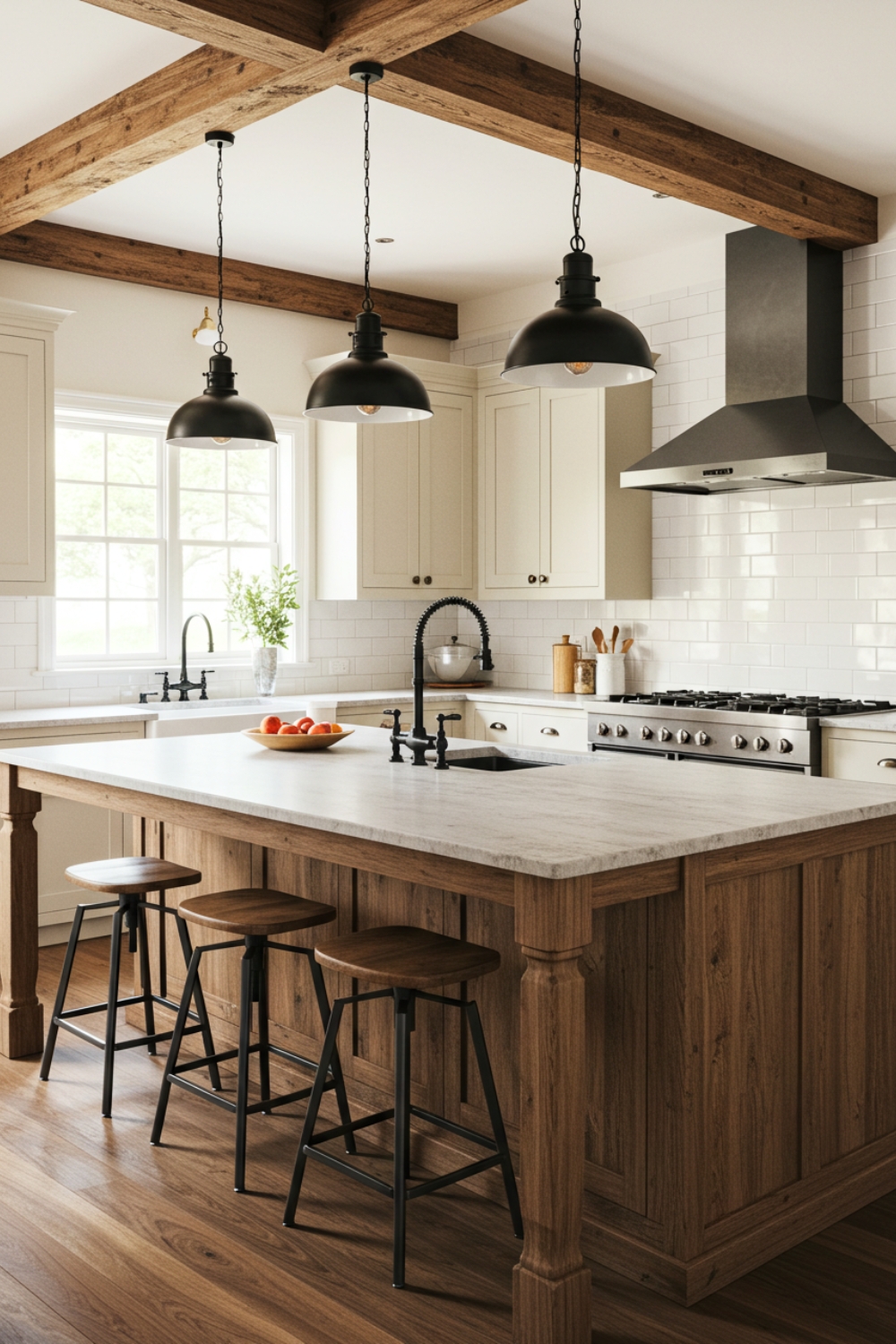Rustic Industrial Kitchen Island 
