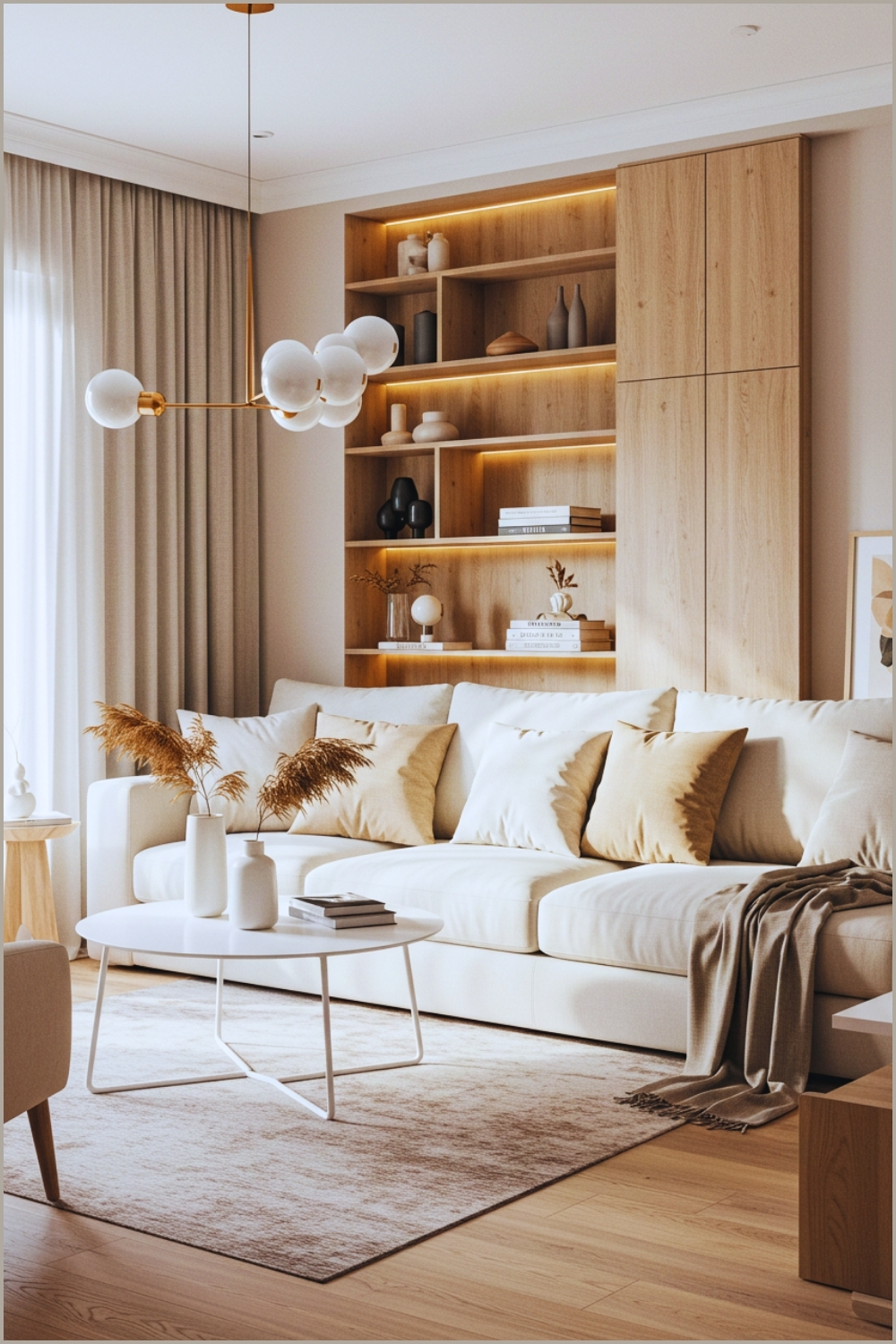 Scandinavian-inspired Modern Living Room Soft Neutral Color Palette