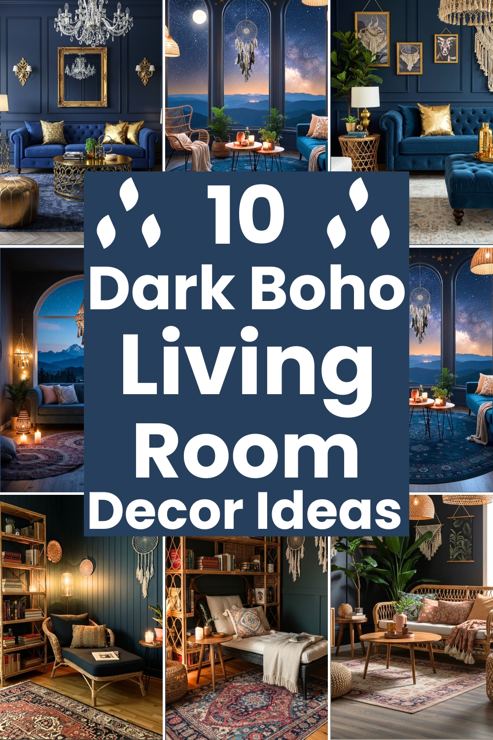 10 Dark Boho Living Room Decor Ideas