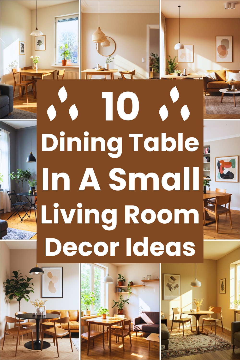 10 Dining Table In A Small Living Room Ideas