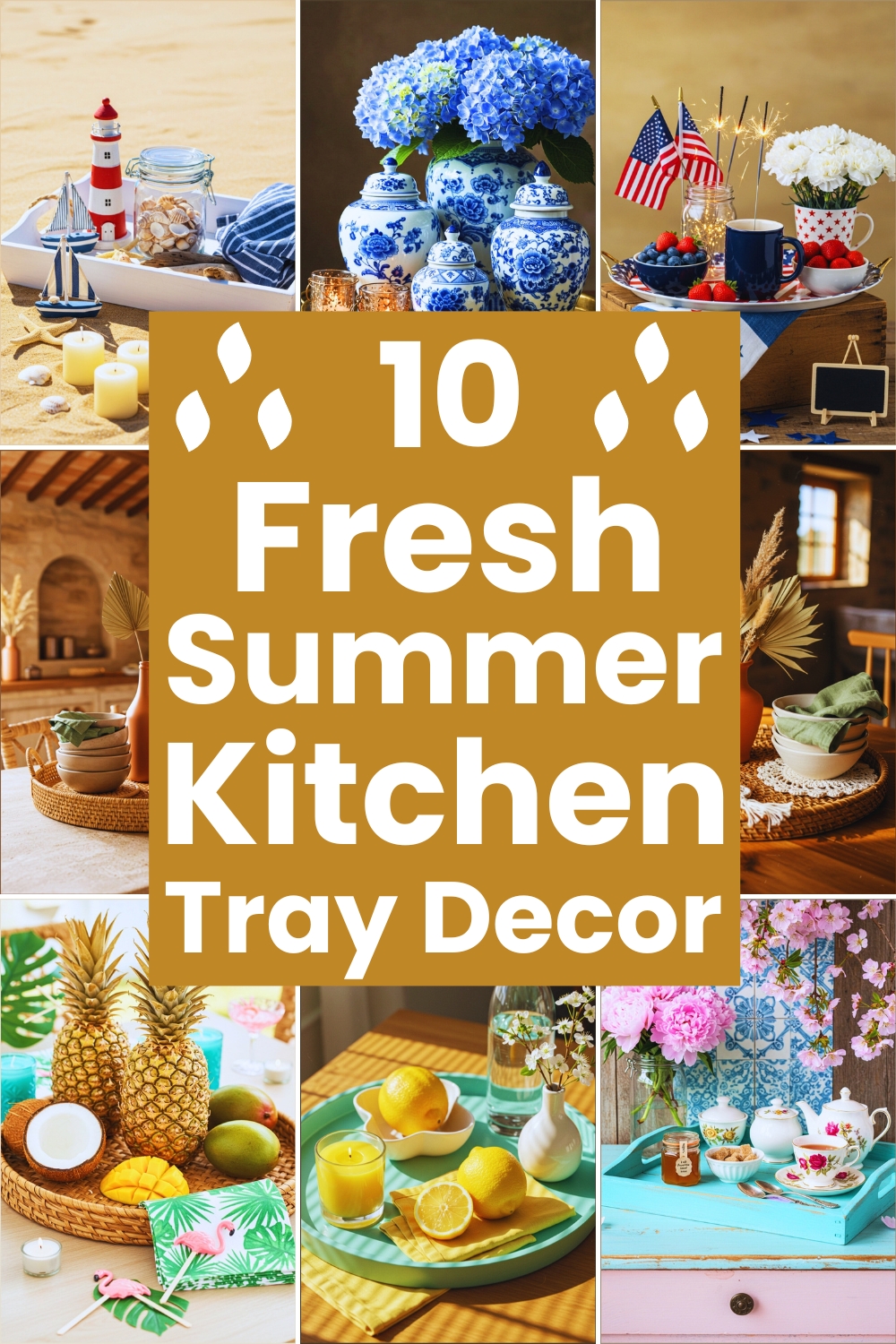 10 Fresh Summer Kitchen Tray Decor Decor Ideas