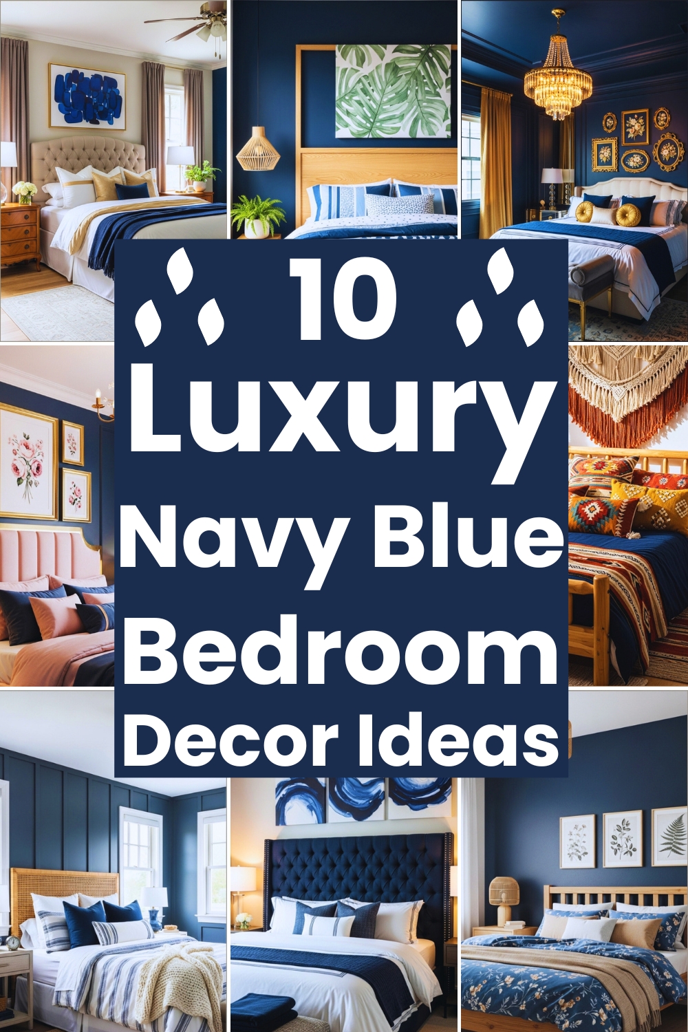 10 Luxury Navy Blue bedroom Ideas