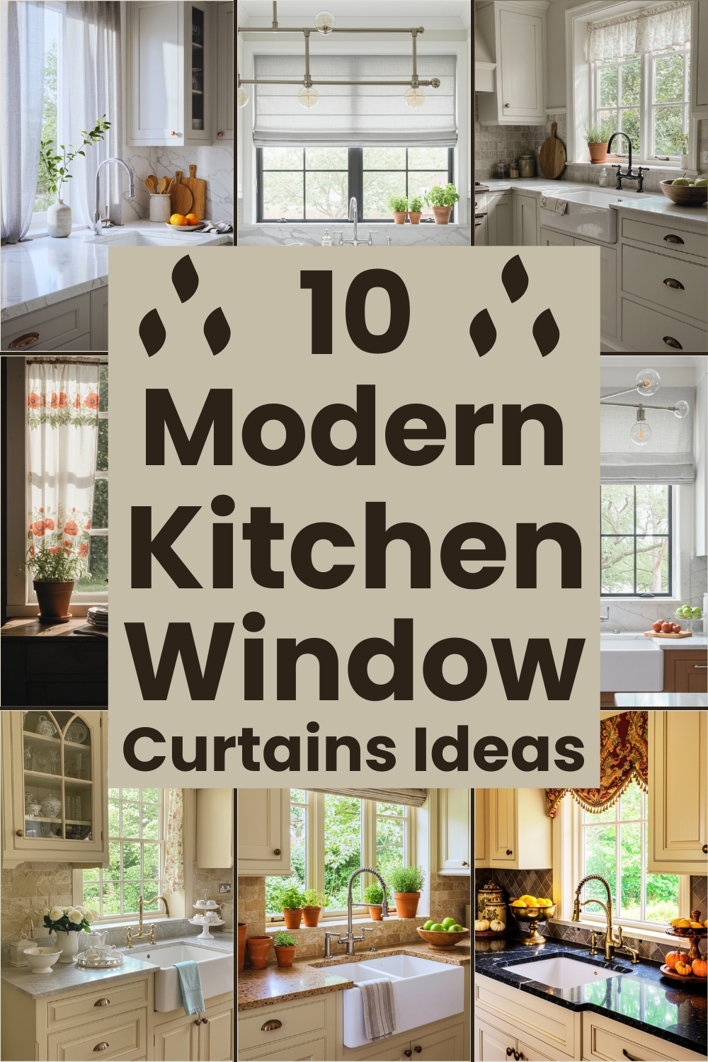 10 Modern Kitchen Window Curtains Decor Ideas