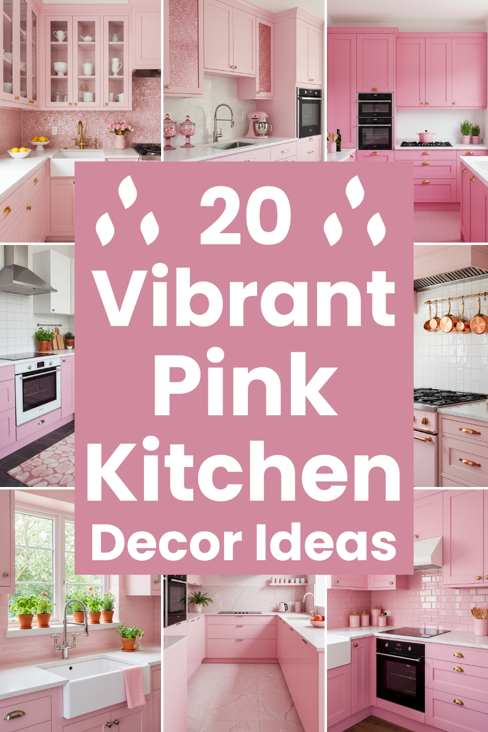 20 pink Kitchen Decor Ideas