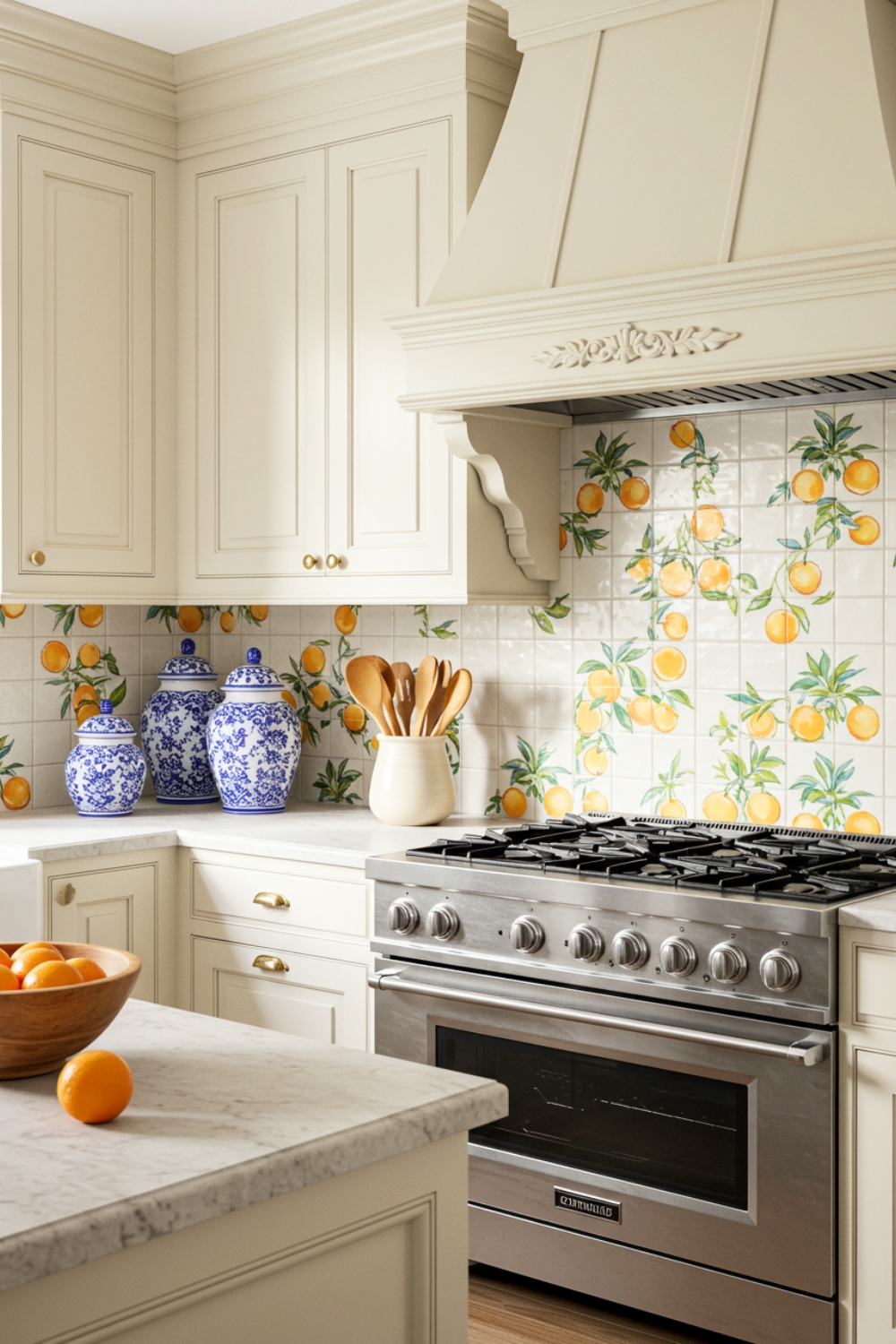 Bright Classic Kitchen Creamy Cabinets