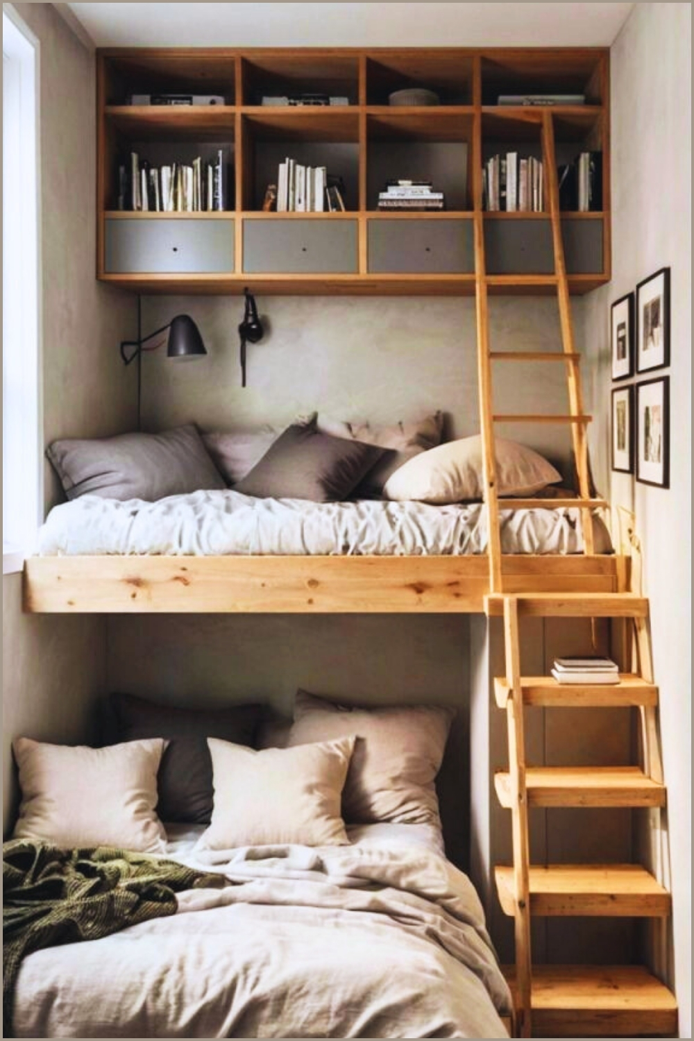 Clever Loft Bedroom With Modern Wooden Space Saving Design 
