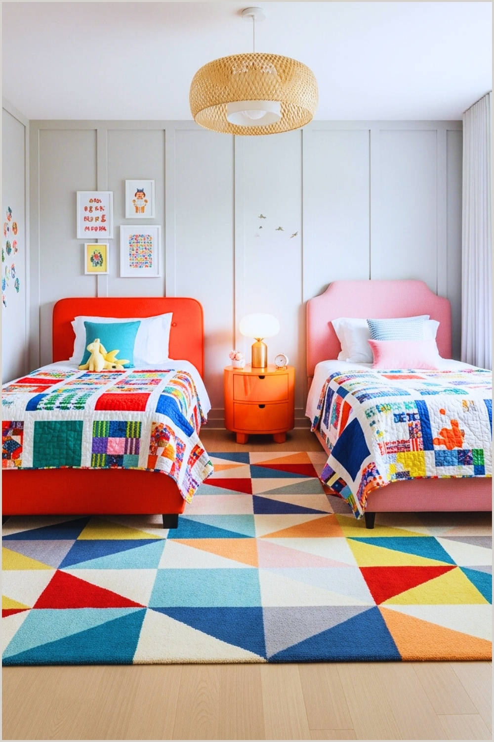 A Futuristic Kids Bedroom With Dark Navy Walls And Ceiling Painted
