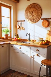 Boho Rustic Kitchen Nook Wood Countertops
