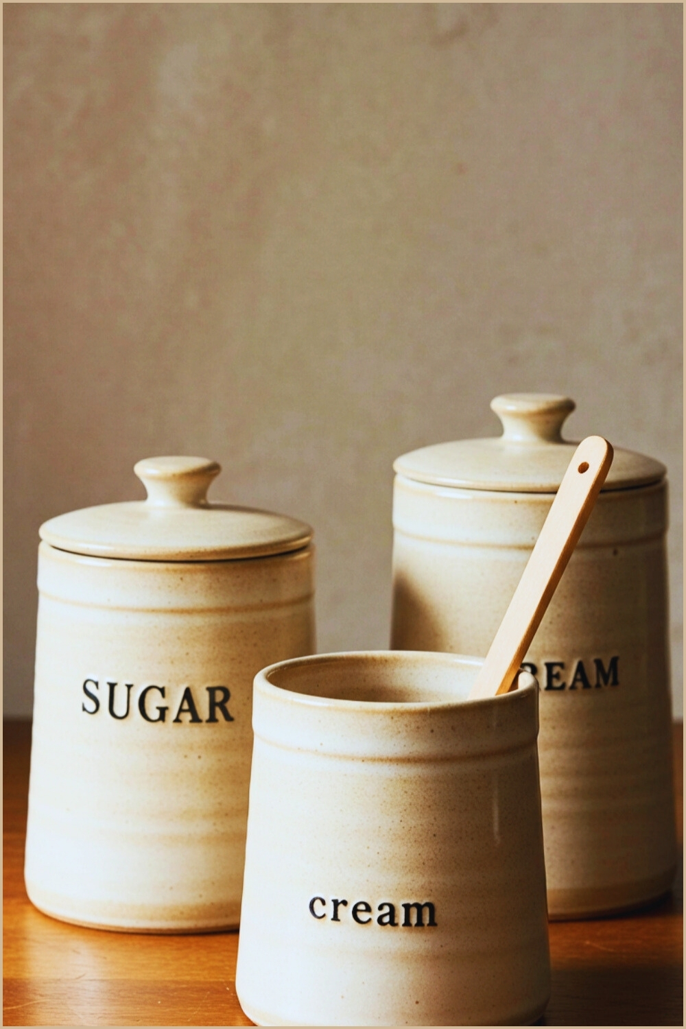 Ceramic Jars Neutral Glaze Minimalist Pantry