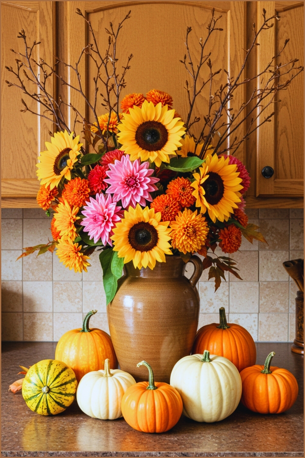 Cozy Autumn Kitchen Natural Light Window