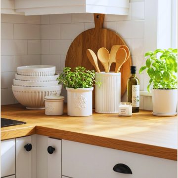 Cozy Light Natural Kitchen Countertop