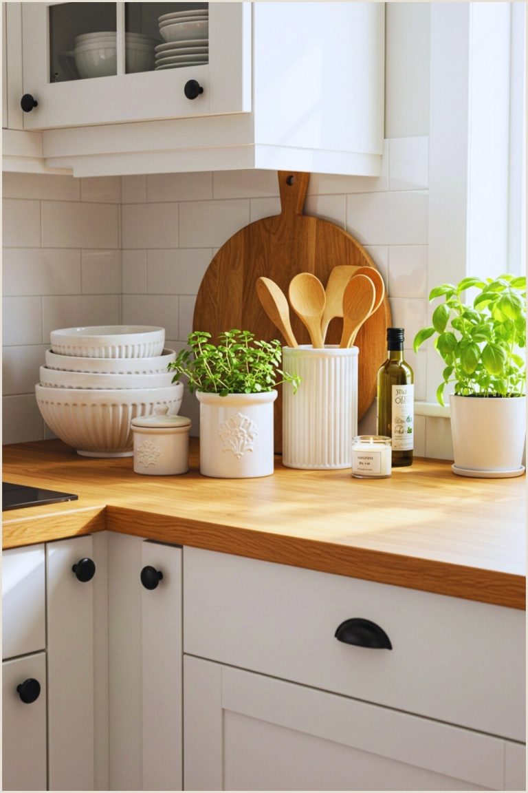 Cozy Light Natural Kitchen Countertop