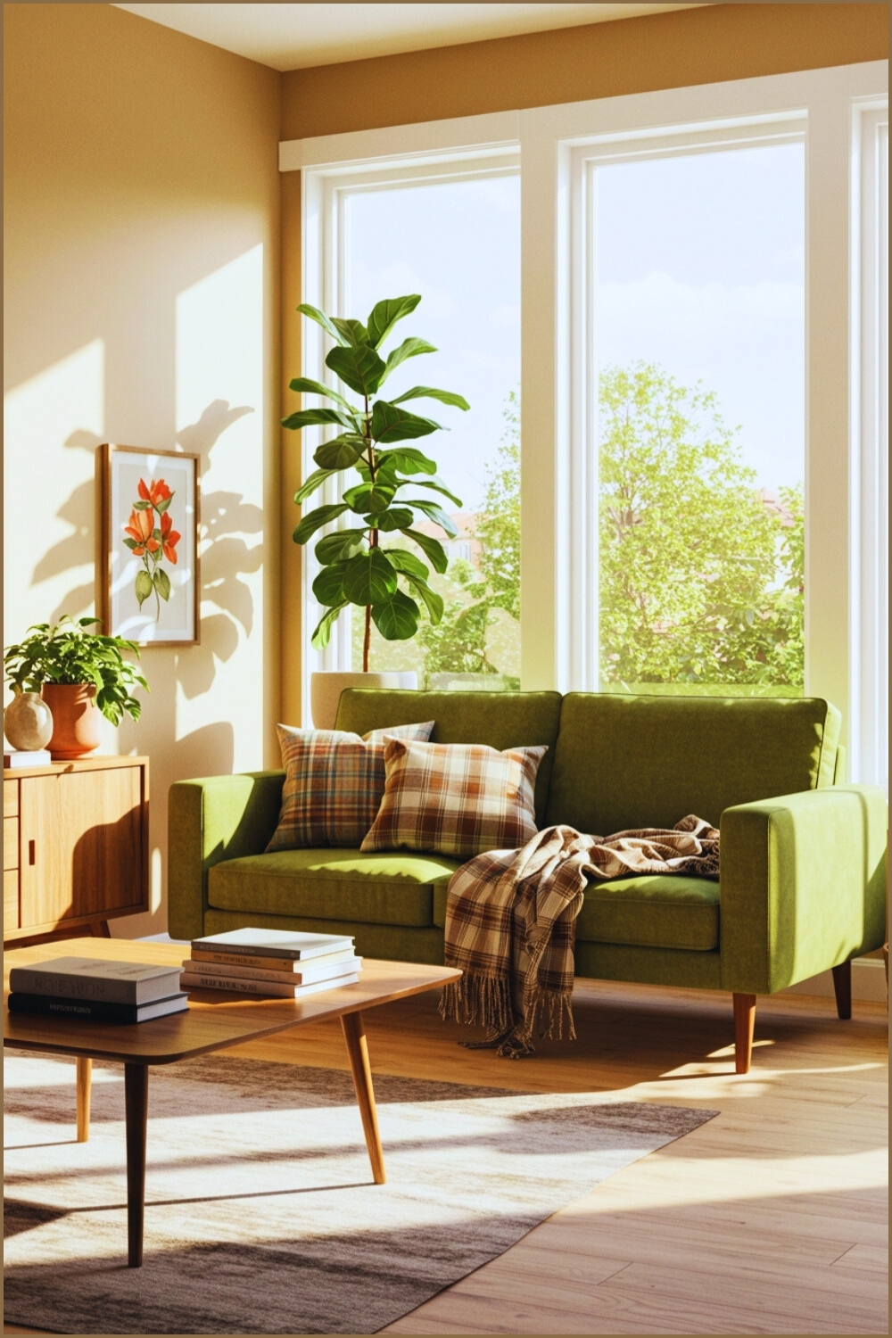 Cozy Modern Living Room With Windows Natural Sunlight (1)