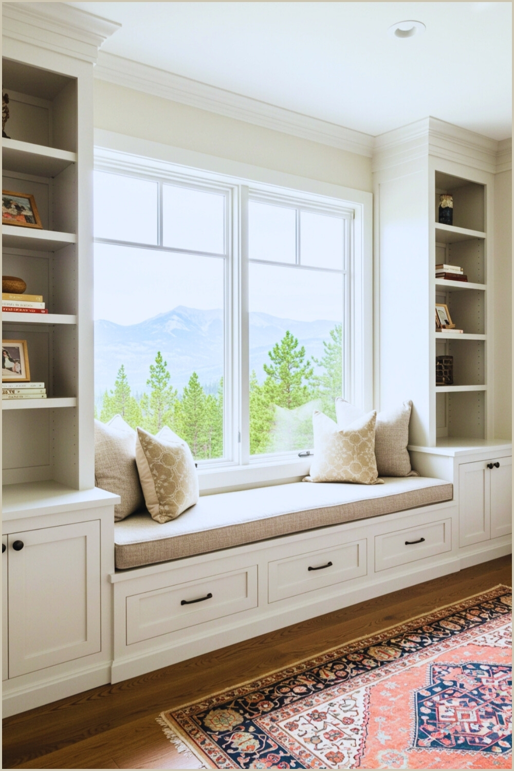 Cozy Reading Window Seat Large Scenic Window