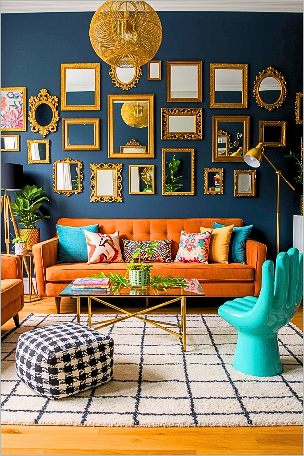 Eclectic Living Room With Personality And Charming Colors Design