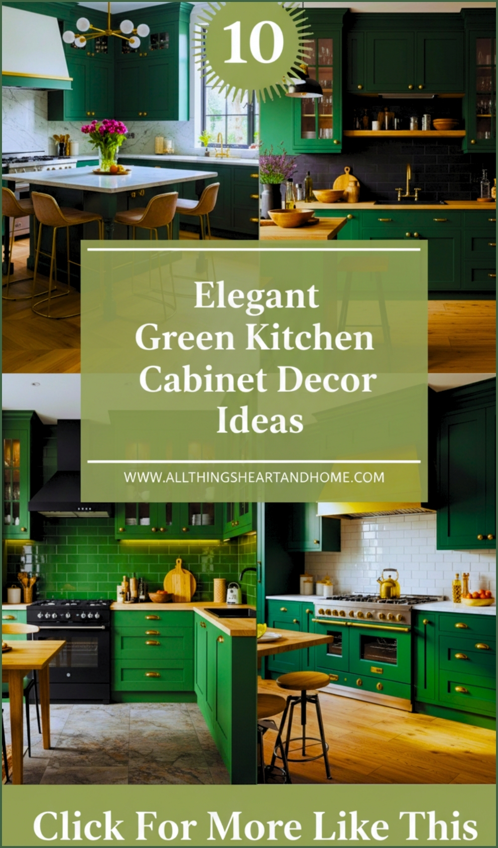 Elegant Green Kitchen Cabinet Decor Ideas (1)