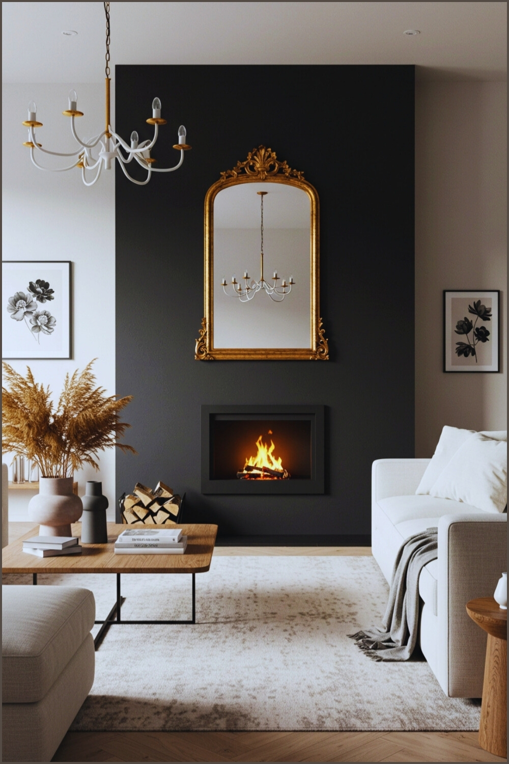 Elegant Minimalist Living Room Cozy Vibes