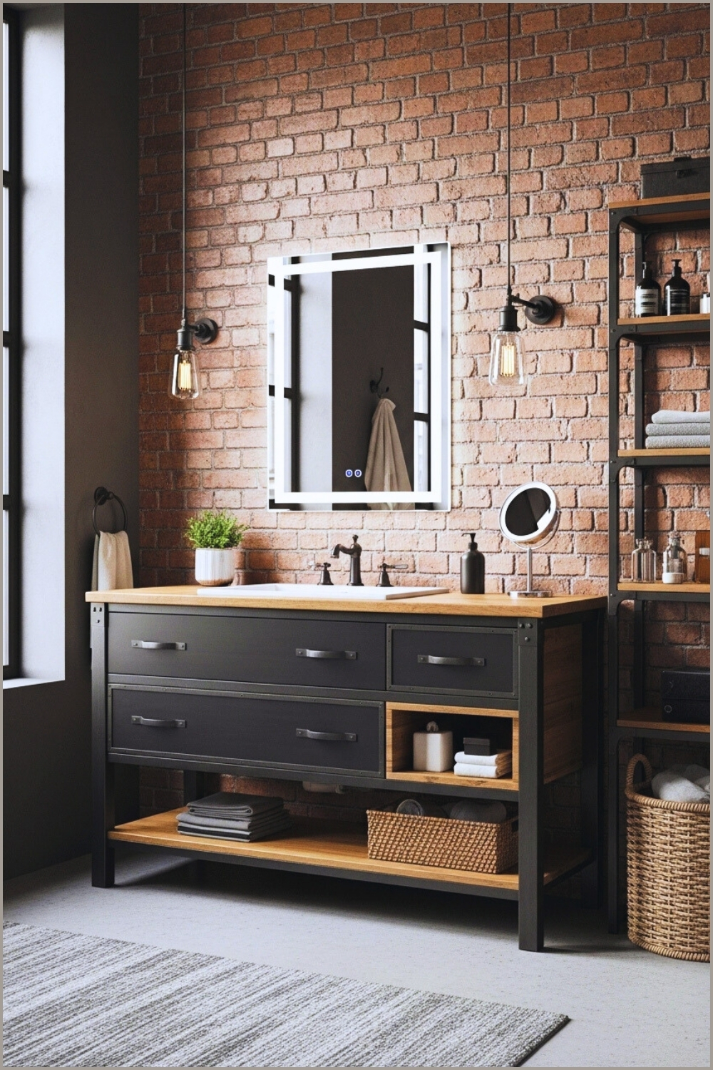 Industrial Vanity Design Combines Rugged Charm With Modern Function