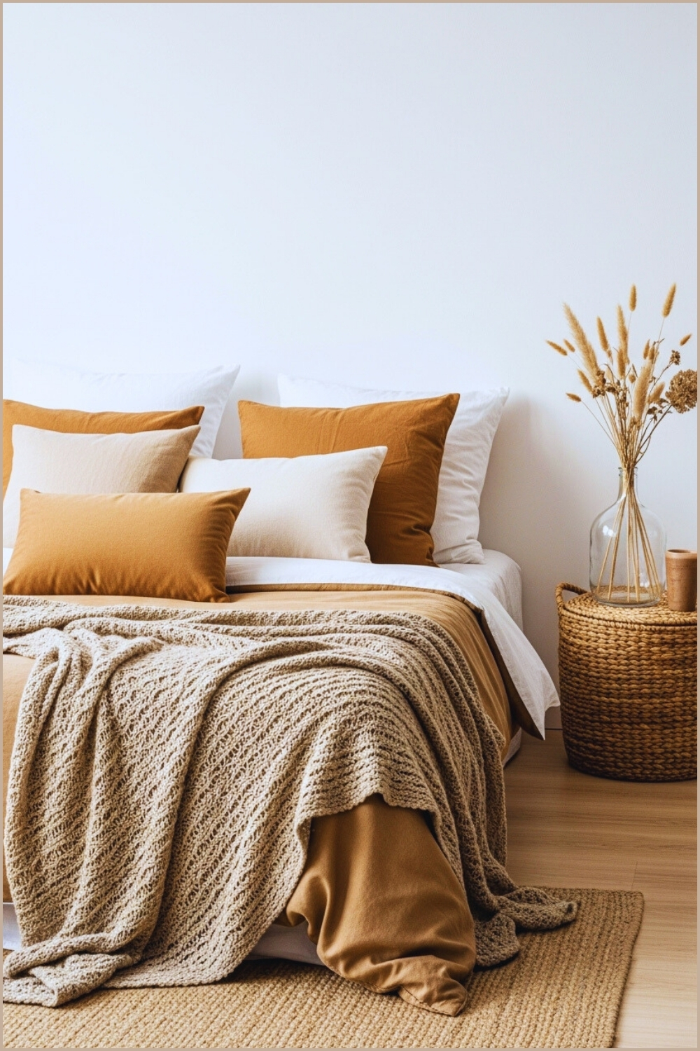 Inviting Bedroom Embraces Warmth Through Soft Neutral Tones And Layered