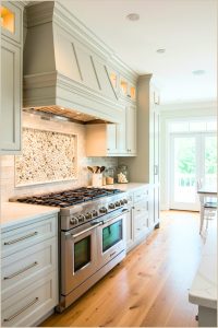 Light Coastal Luxury Kitchen Gas Range