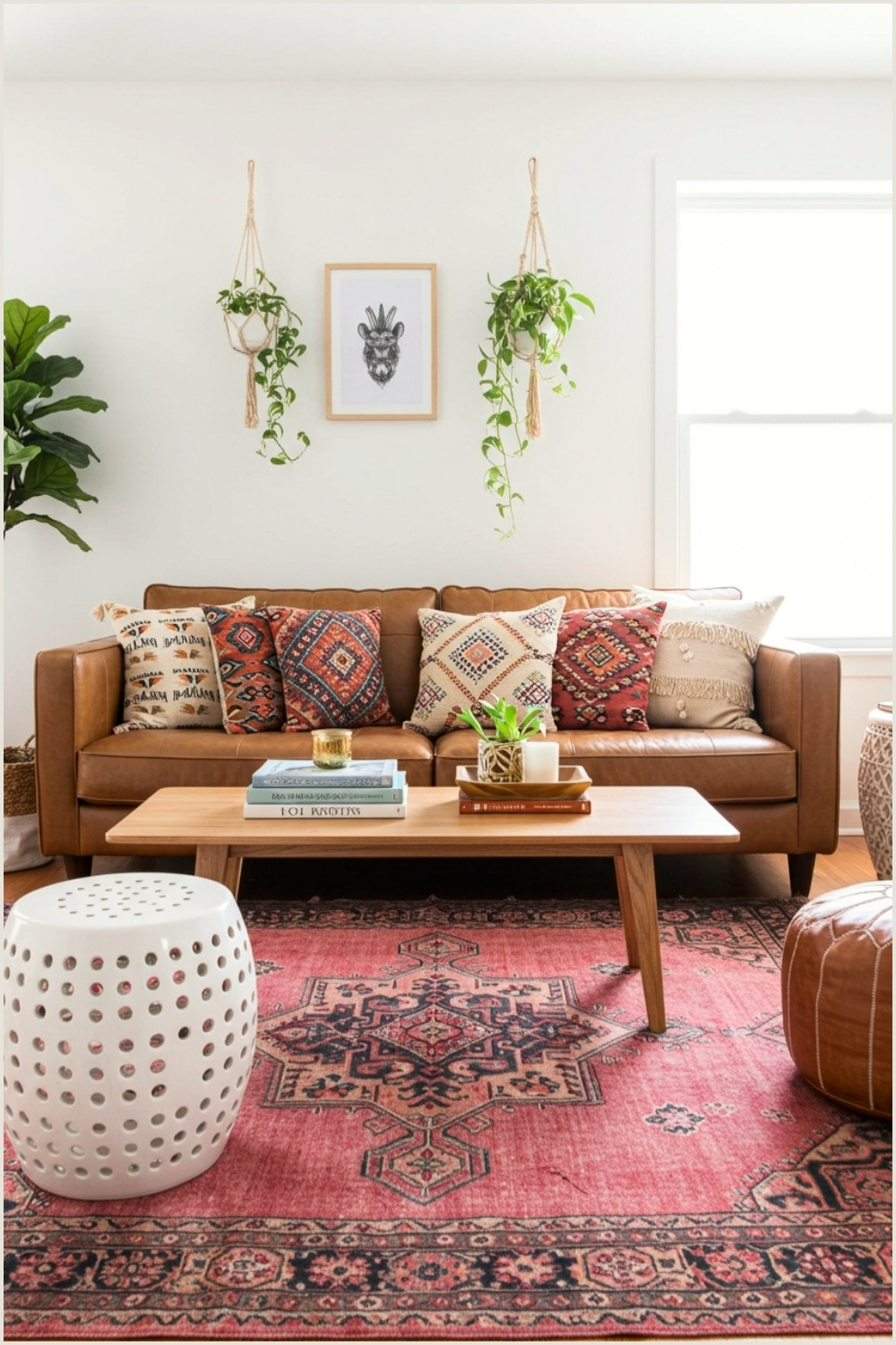 Living Room Full Of Bold Colors Textures