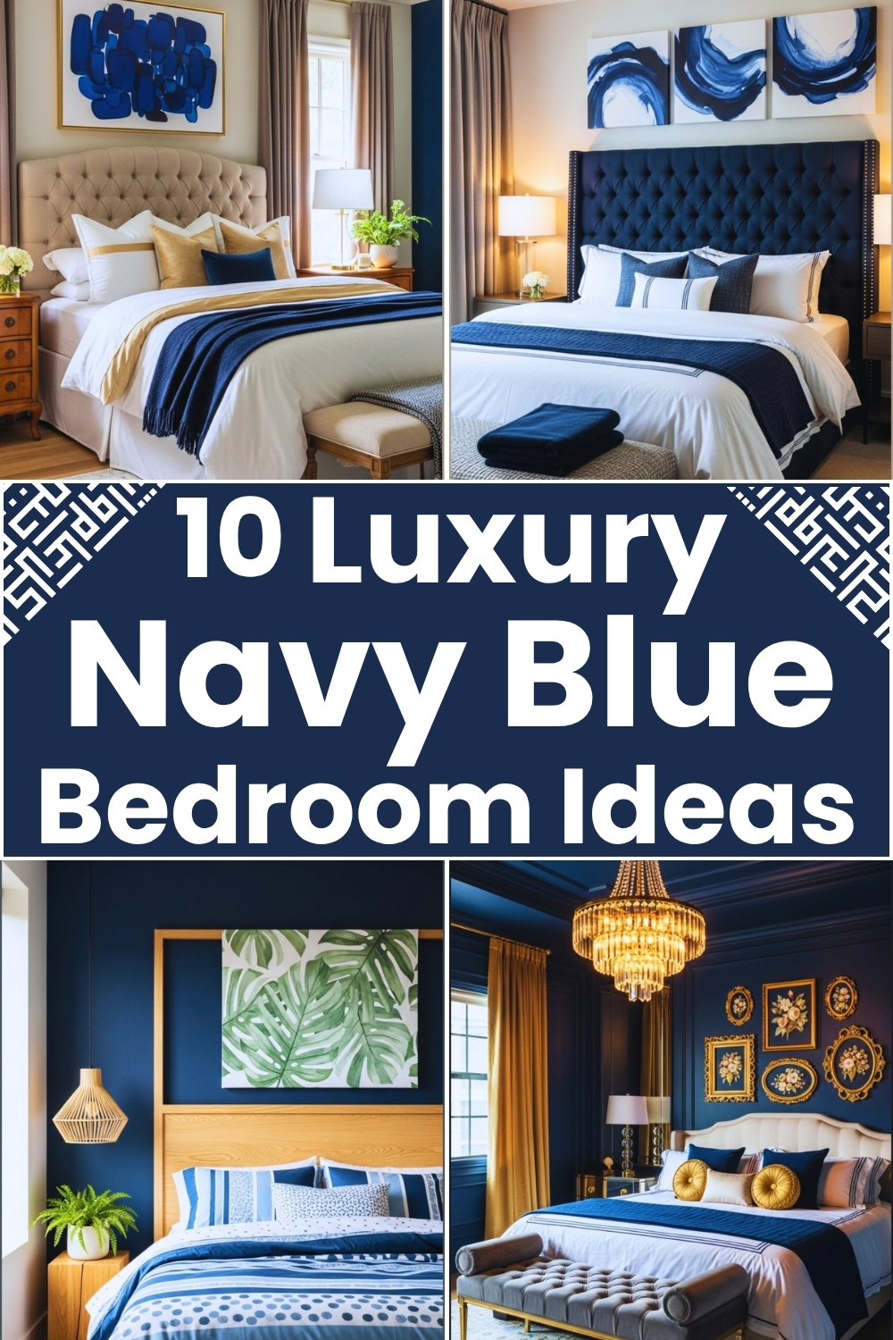 Luxury Navy Blue bedroom Ideas