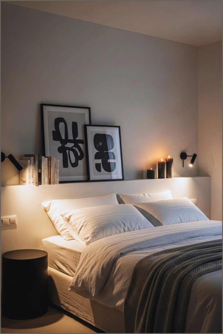 Minimalist Modern Bedroom With Monochrome Palette Black And White Decor