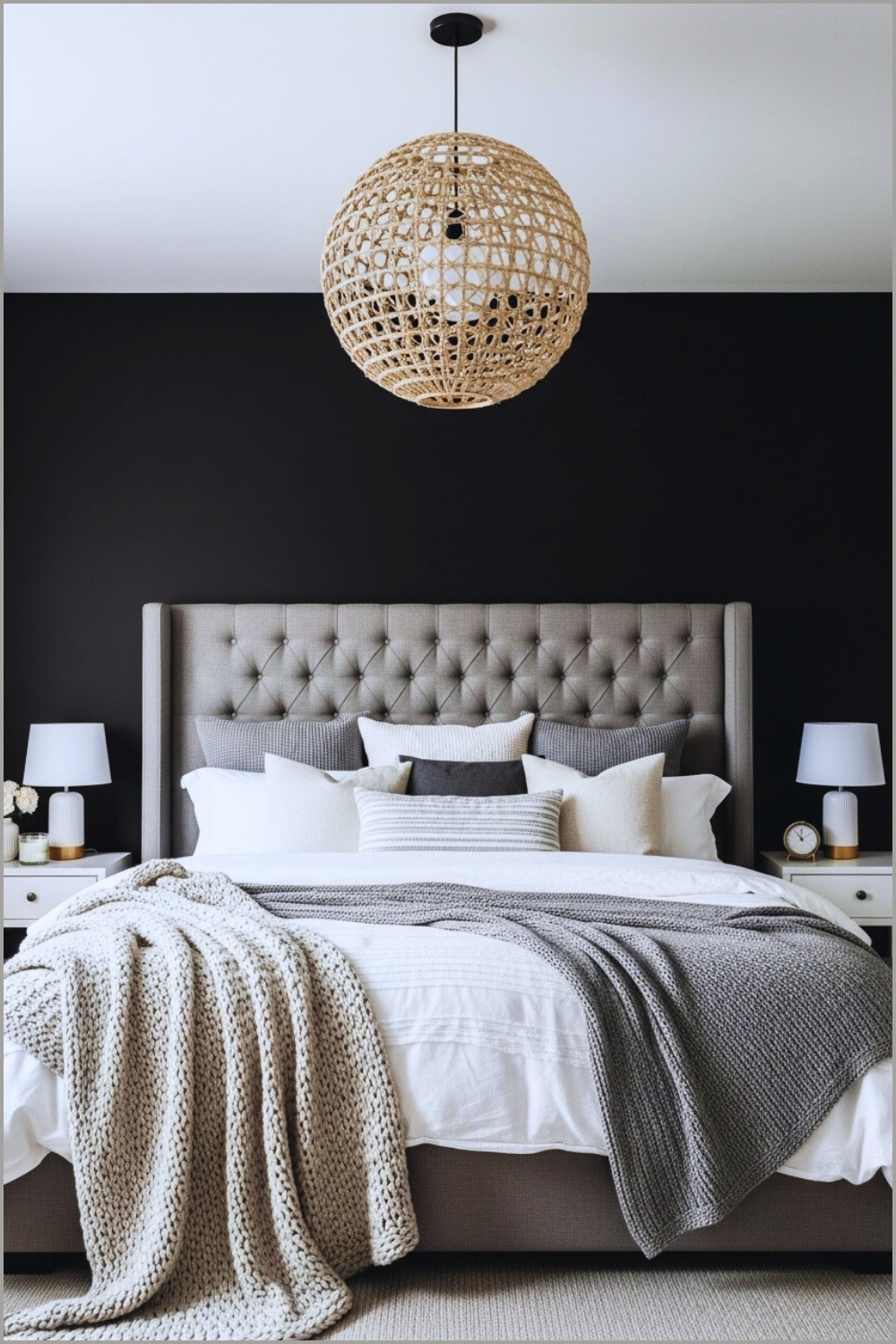 Modern Bedroom Combines Sophistication And Warmth With A Bold