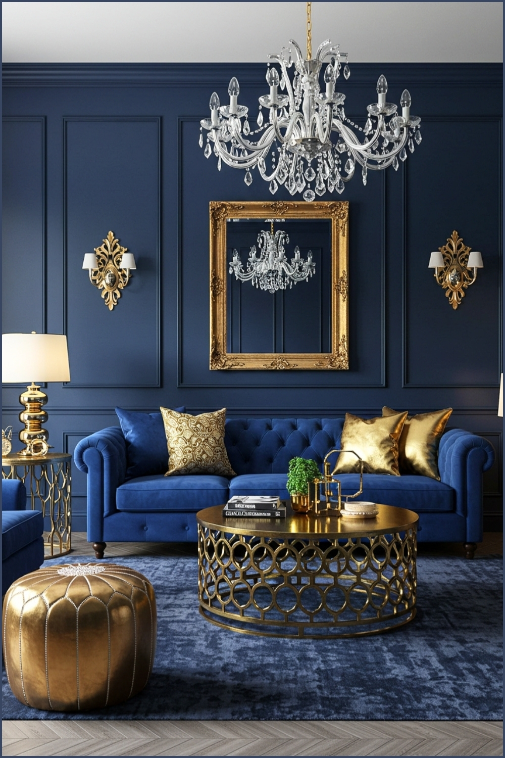 Modern Glam Living Room Walls