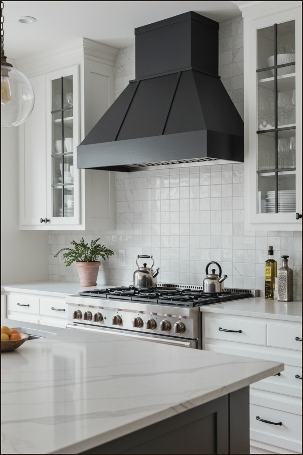 Modern Kitchen With White Shaker Cabinets