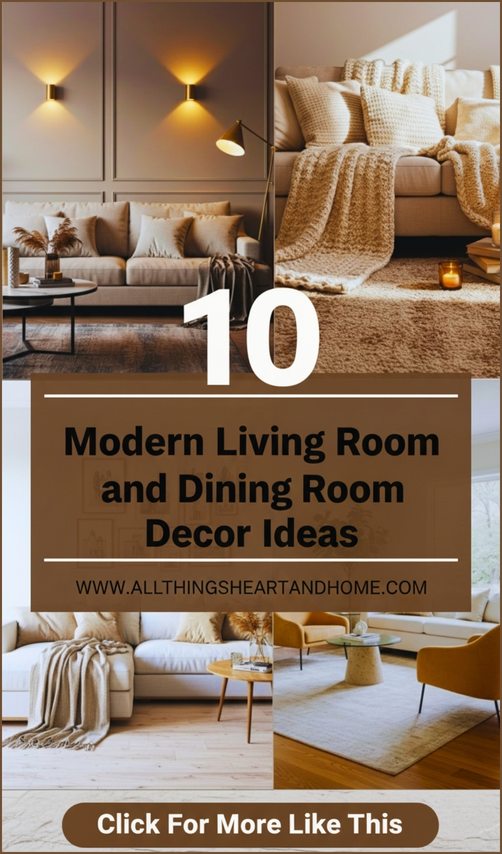 Modern Living Room And Dining Room Decor Ideas