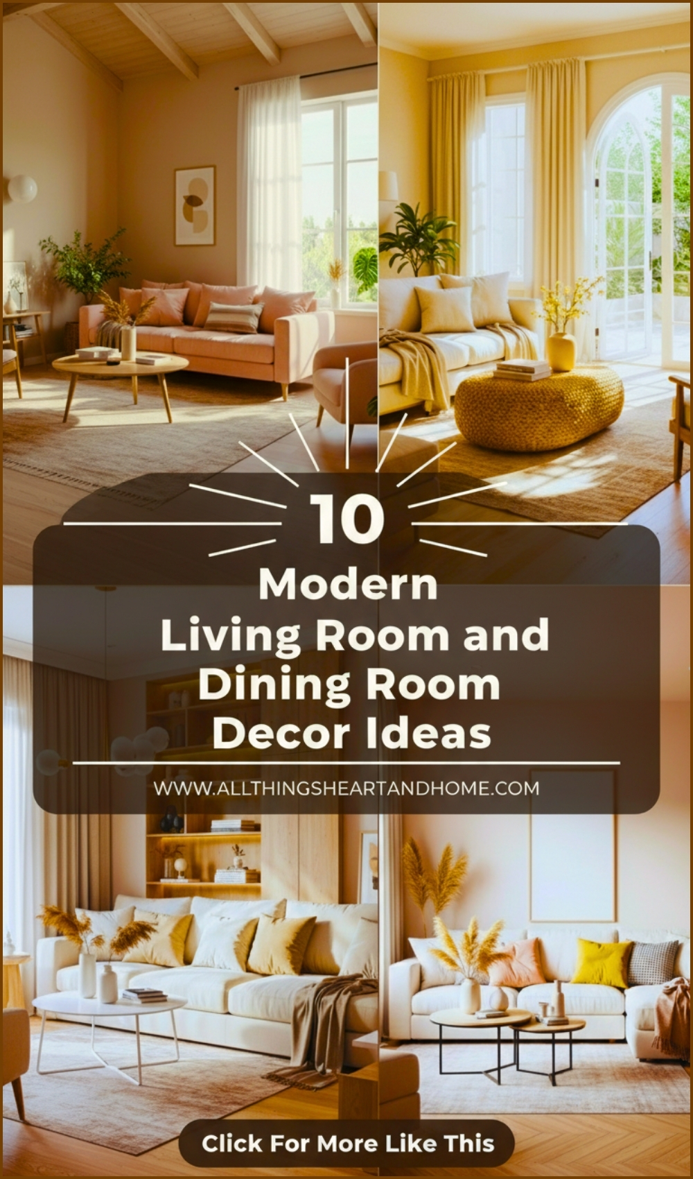 Modern Living Room And Dining Room Decor Ideas