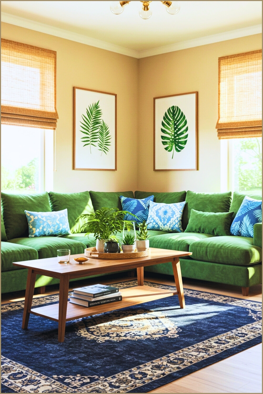 Modern Living Room Velvet Sectional