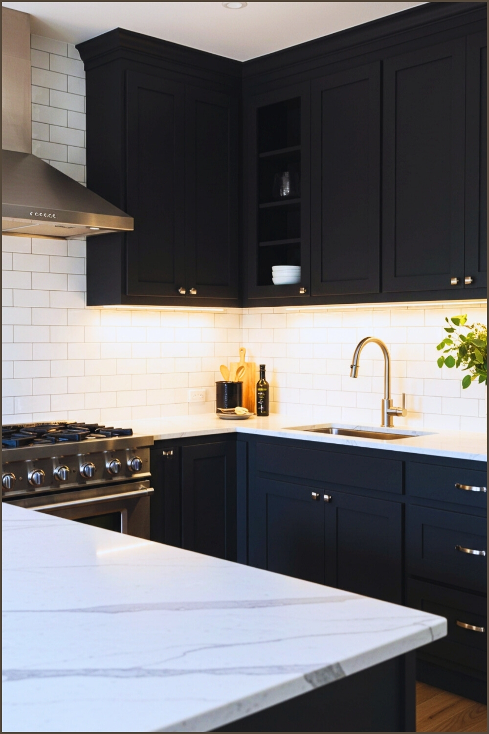 Modern Matte Black Kitchen Slab Cabinets