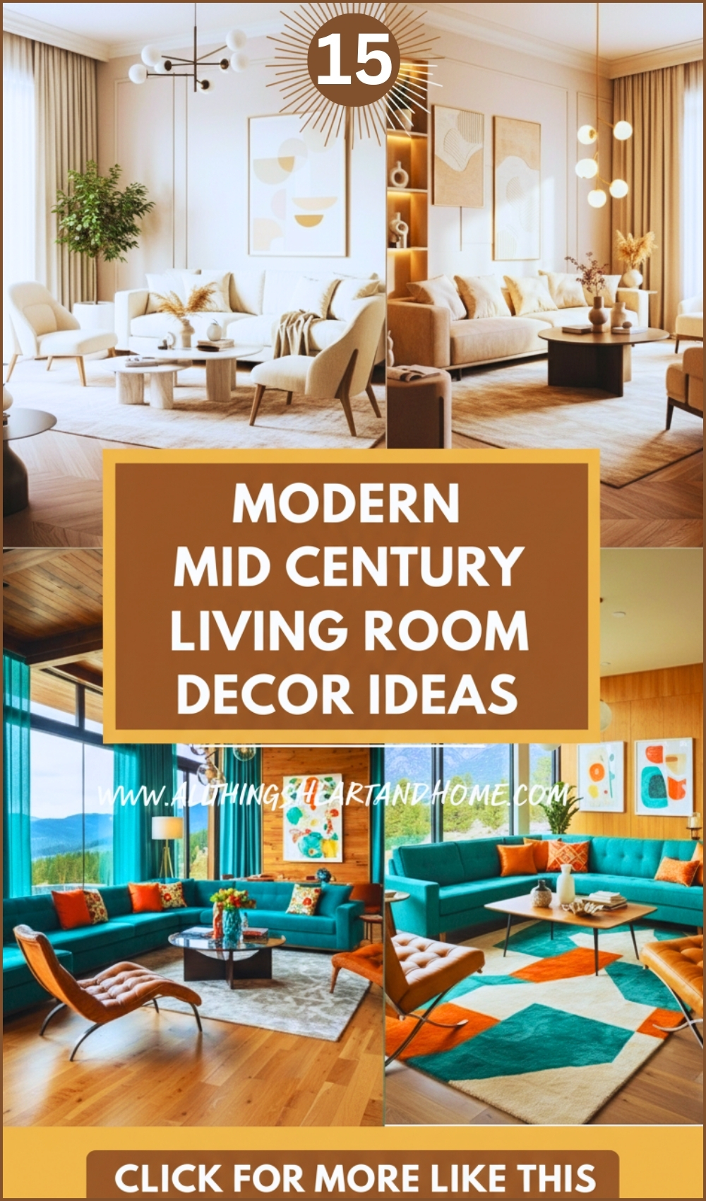 Modern Mid Century Living Room Decor Ideas