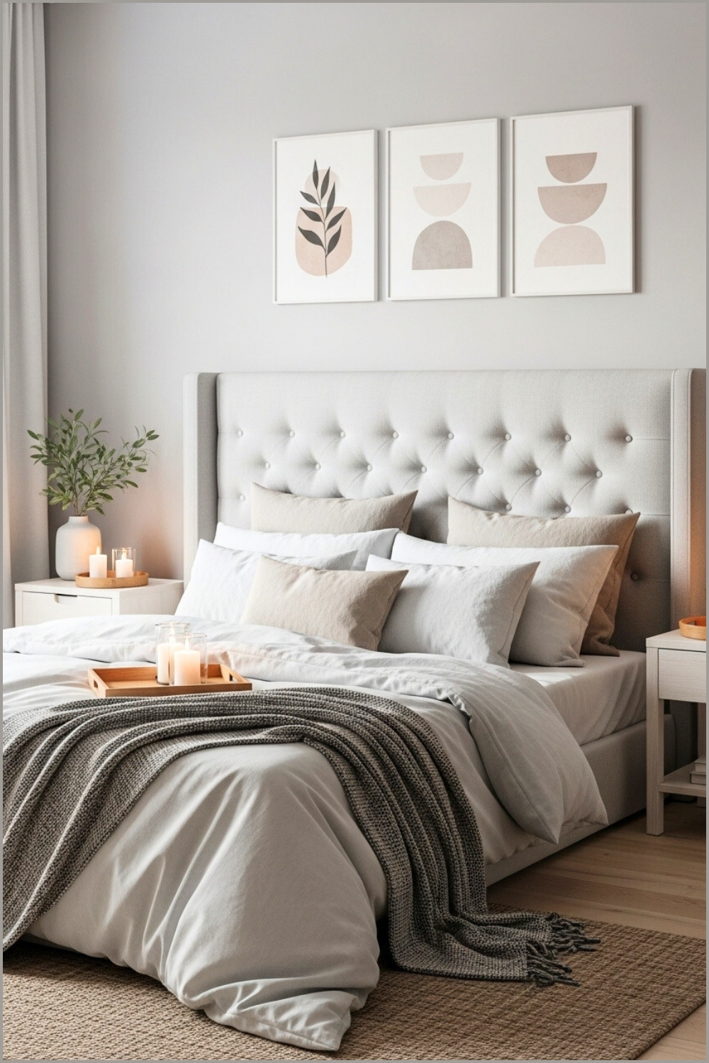 Modern Minimalist Bedroom With Clean Lines, Neutral Color Palette