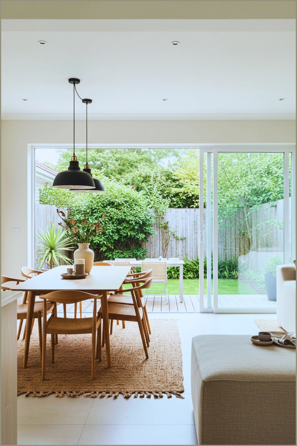 Open-plan Dining Kitchen With Glass Sliding Doors